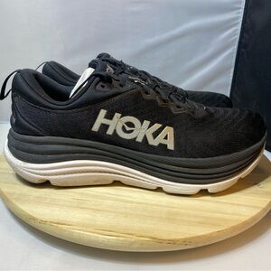 Hoka One One Mens Gaviota 5 1127929 BWHT Black Running Shoes Sneakers 12.5 D